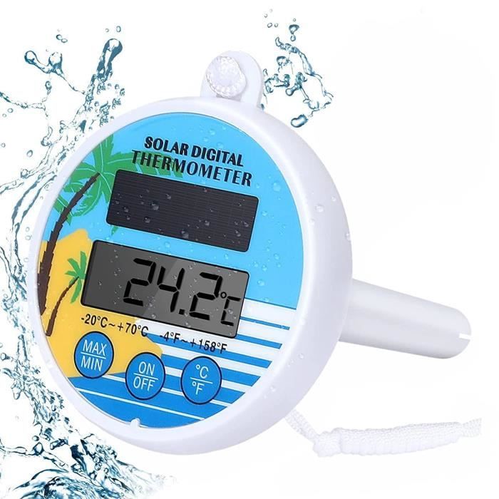 Thermomètre De Piscine/Aquarium Avec Sonde Étanche 3 M - Affichage LED - Alarme - Prise UE - 8
