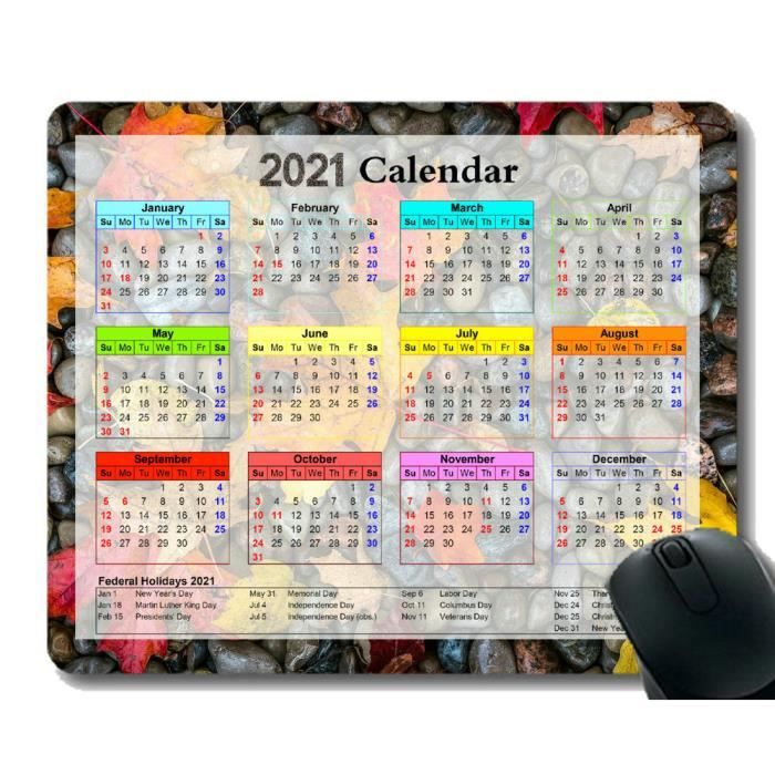 Tapis De Souris Calendrier 2021 Antiderapant Feuilles D Automne Yt051 Prix Pas Cher Cdiscount calendrier automne 2021