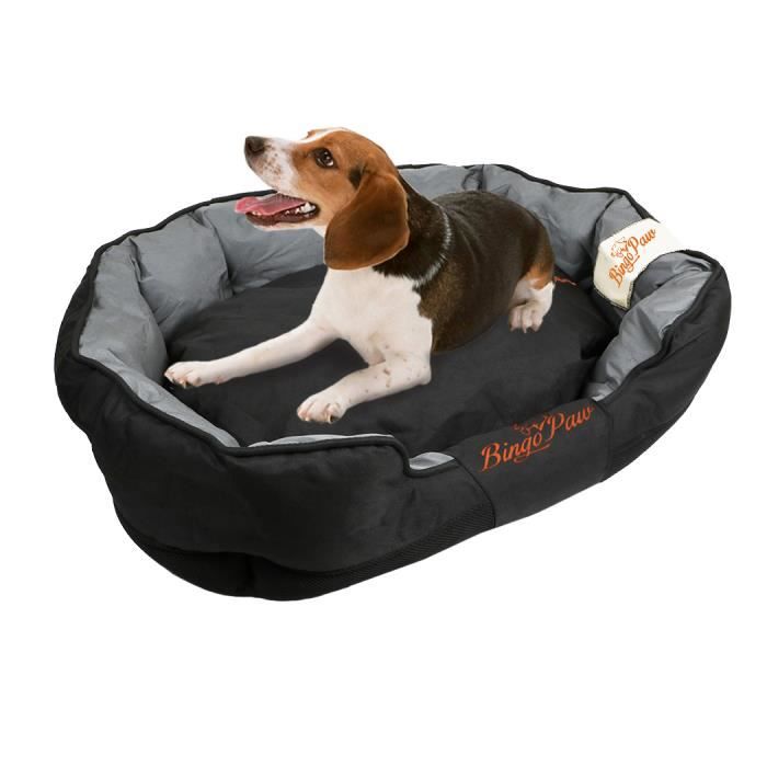 BingoPaw Panier Chien Déhoussable Lavable Lit Chien Orthopédique avec Coussin Anti Stress Imperméable