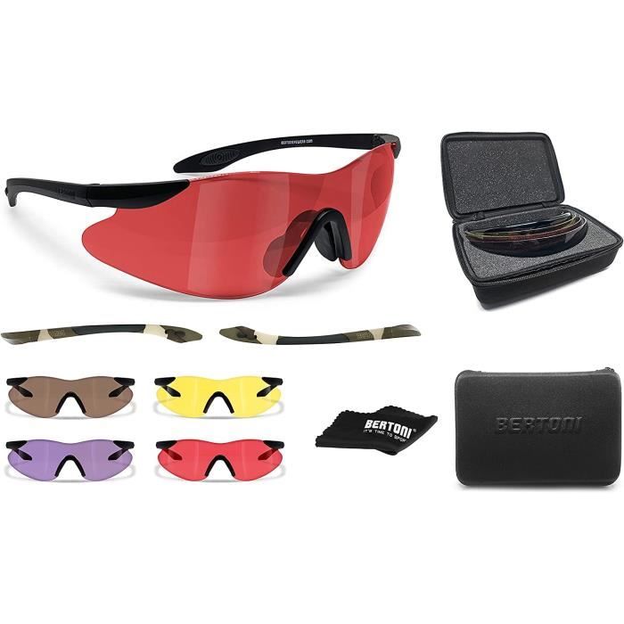 Lunette De Sport - Lunettes Tir Sportif 4 Verres Interchangeables