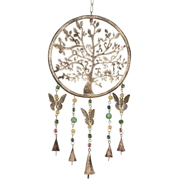 Carillon De Jardin Libellule En Spirale - Avec Clochettes, Acrylique, 62 Cm - Pour Intérieur Ou Extérieur - 6