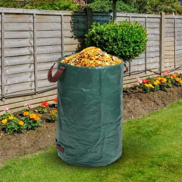 Sac de Jardin Verts Réutilisable 120L Etanche Polypropylène Robuste - Sac à  Dechets Sacs de Jardin indéchirables Sacs Poubelle [129]