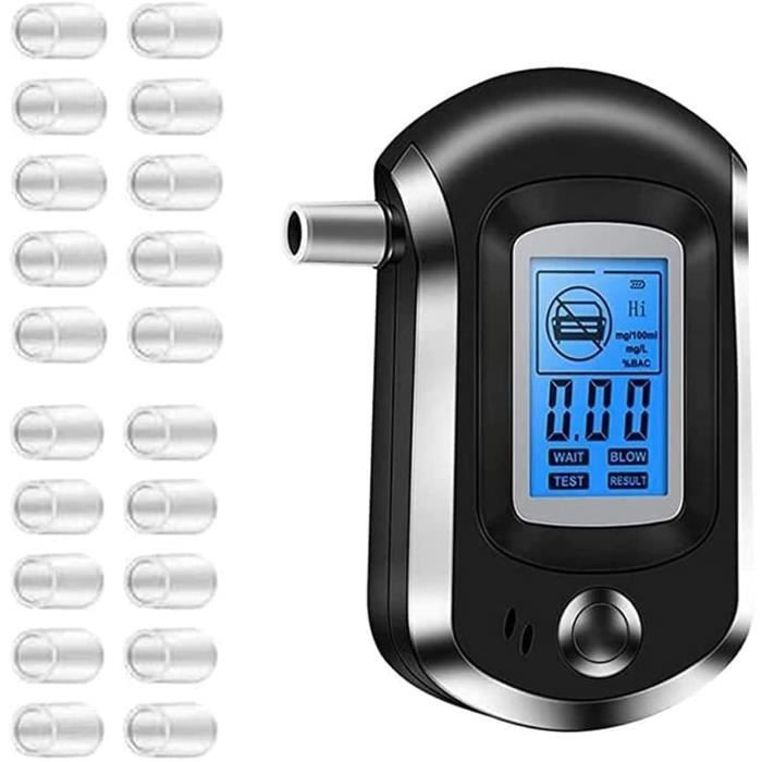 Éthylotest Électronique Numérique Ardentity - Écran LCD, 4 Embouchures, Porte-clés - Homologué, Haute Sensibilité - Pour Contrôle Alcoolémie Personnelle