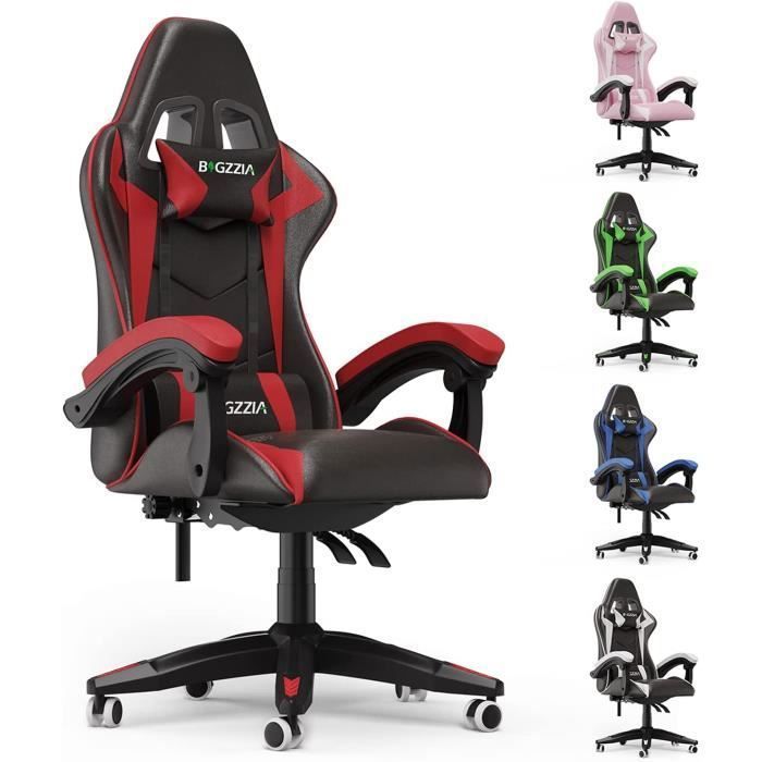 Uier Sen Fauteuil De Bureau Gaming Chaise De Bureau Chaise Gamer Fauteuil Gamer De Travail Avec Coussin Et Dossier Inclinable Prix Pas Cher Cdiscount