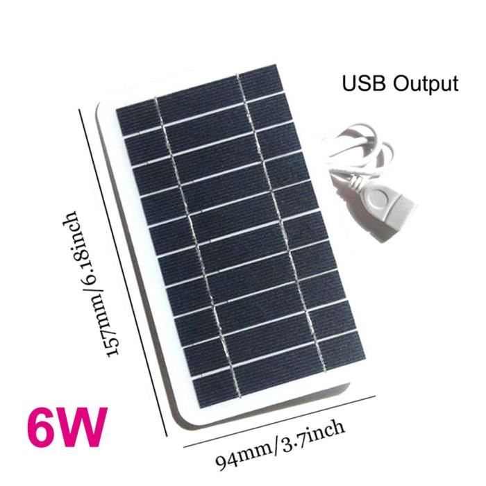 Panneau étanche IPX6 Panneau Solaire Portable 20W - Chargeur USB étanche - Pour Téléphone Et Caméra énergie Solaire 20w