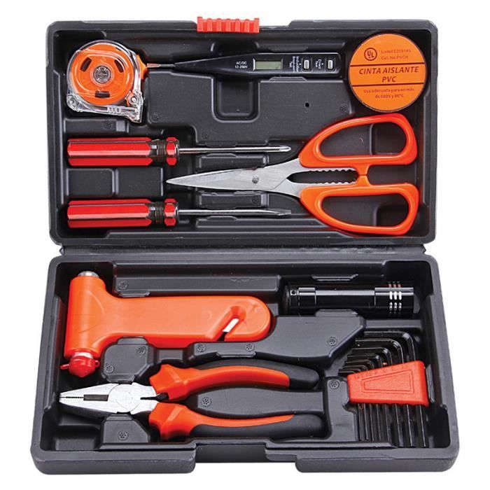 Boîte à Outils Ensemble d'outils Complet Professionnel boîte à Outils  Maison Kit d'outils à Main Voiture métal électricien réparations Kit d' outils de Travail clé Marteau Ensemble d'outils (Color : 8 : 