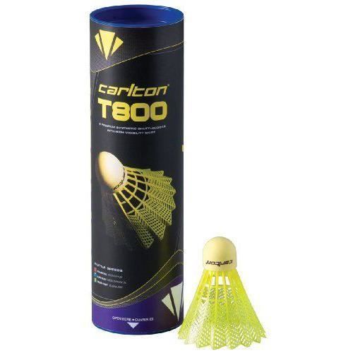 Carlton T800 Volants de badminton, mixtes Jaune Tube de 6 - D003777