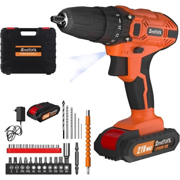 Pack Perceuse Visseuse Sans Fil DayPlus 12V 1.3Ah Lithium-Ion – Avec Batterie Et Boîtier