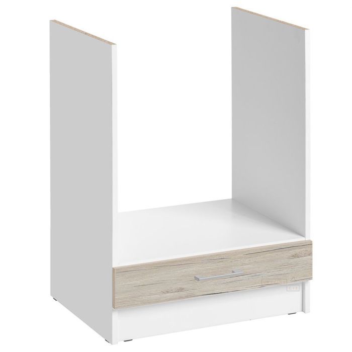 Cuisineandcie - MEUBLE COLONNE DE CUISINE BELLISSI Blanc L 20 Cm H 218 Cm - Meuble Bas Cuisine Range Bouteille, Placard Cuisine Bas