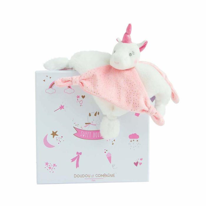 Doudou - DOUDOU ET COMPAGNIE - Licorne rose - 22 cm - Fille - Enfant - Rose