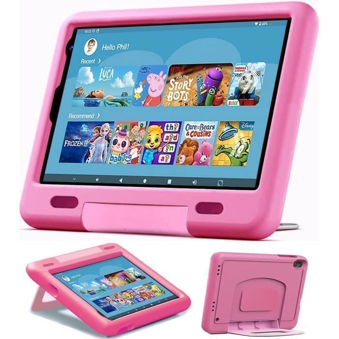 Tablette enfants 8 Pouces 4 Go RAM + 64 Go ROM  1 To Tablette Android 12 Caméra 5+8MP Contrôle ParentalGoogle Playstore