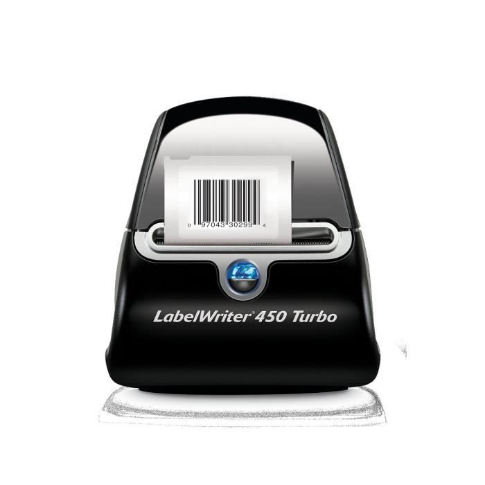 Étiqueteuse DYMO LabelWriter 450 Turbo - Impression Thermique - 71 étiquettes/min - Compatible PC/Mac