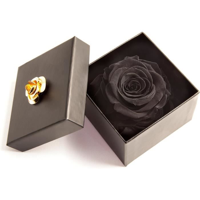 Rose éternelle Parfumée Stabilisée 48cm - Fleur Naturelle D'Équateur, Couleur Hot Pink, Boîte Cadeau Romantique