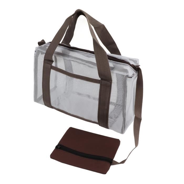 Leberna Grand sac de sport en maille pour plongée sous-marine, plongée avec tuba, natation et camping avec bandoulière réglable Leberna Grand sac de sport en maille pour plongée sous-marine, plongée avec tuba, natation et camping avec bandoulière réglable