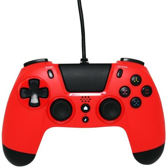 Manette de jeu - Gioteck - VX4 - Filaire - Rouge - Design ergonomique