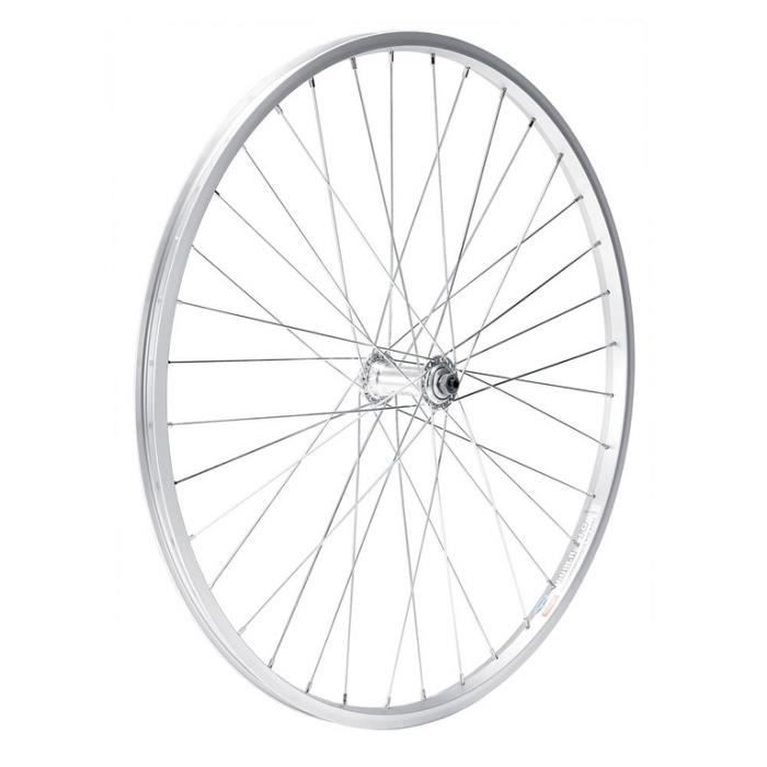 Roue avant aluminium jante cyber 10 blocage Gurpil - argenté - 26 - Adulte - Homme - Gris