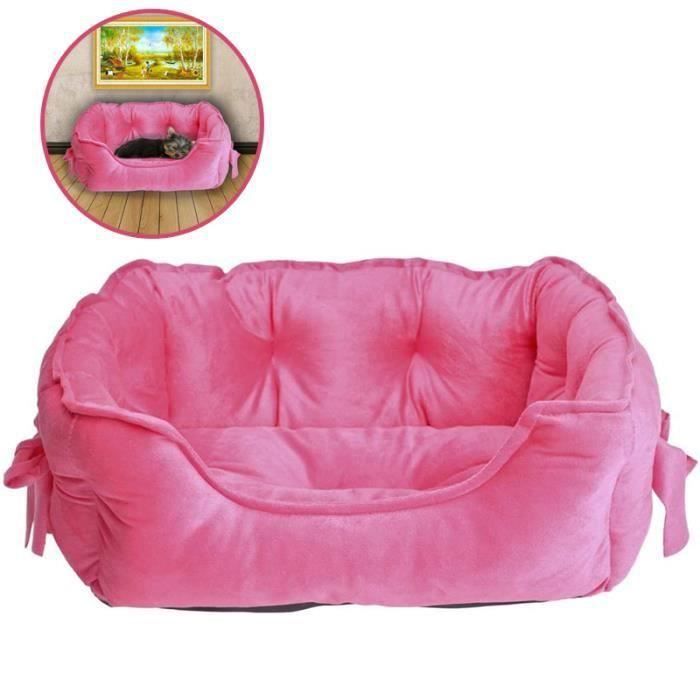 Comparer les prix de Lit danimal Domestique Chiot Panier Corbeille Coussin Maison Lit Amovible pour Chien Chat Animaux Lit danimal Domestique-Rose-
