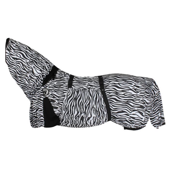 Comparer les prix de Couverture d'extérieur pour cheval anti-eczéma Horka - zebra - 135/185 cm
