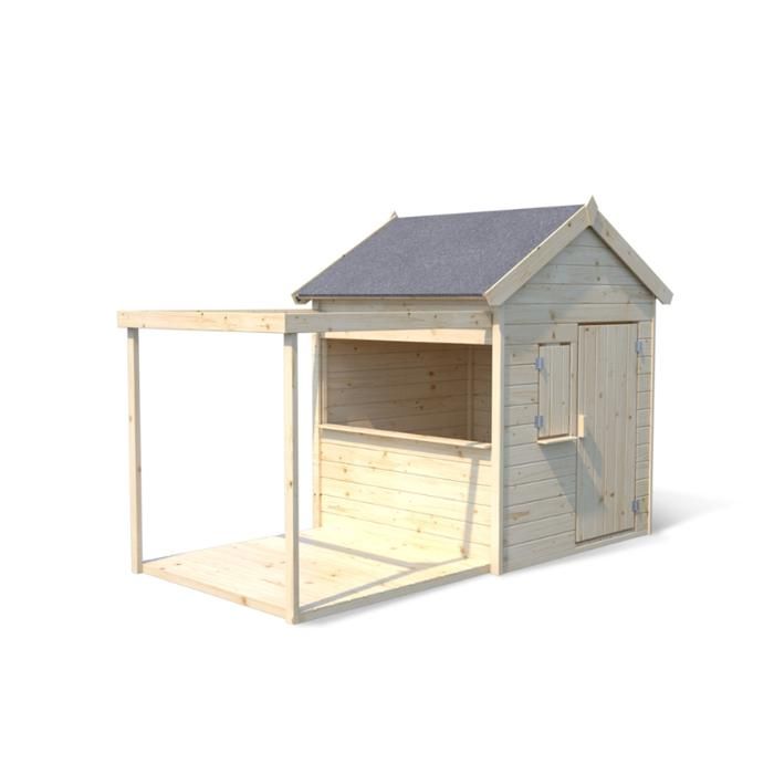 Maisonnette Epicerie - JARDIPOLYS - Bois naturel - Pour enfants de 3 ans et plus - Extérieur
