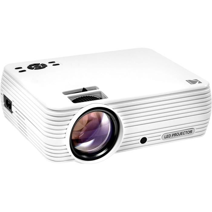 Projecteur Home Cinéma KODAK FLIK X4 1080p LED Lumineuse 150 Pouces Blanc