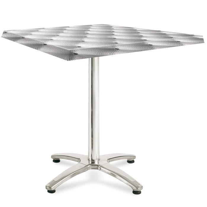 Table Carree 2 Personnes 70 X 70 X 71 Cm Decor Cabaret Blanc
