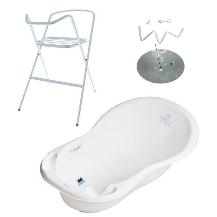 Baignoire Bebe Thermometre Blanc Lapin 86 Cm Pied Tuyau Cdiscount Puericulture Eveil Bebe