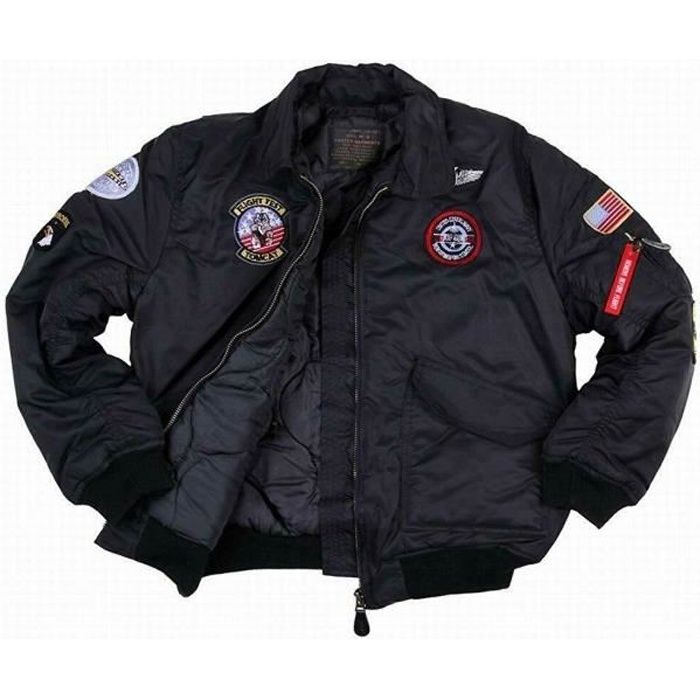 Blouson Aviateur Bombers B 52 TOP GUN Noir Enfant Avec Porte Cle REMOVE BEFORE FLIGHT FOSTEX Enfant Garcon Noir Cdiscount Pret a Porter