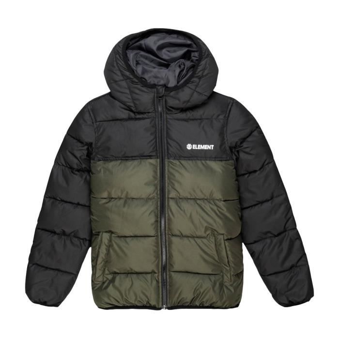 ELEMENT Junior Doudoune kaki et noire 16 ans Vert