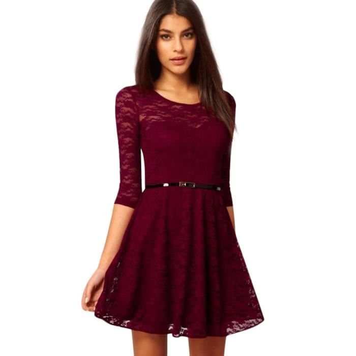 robe crayon vintage rouge
