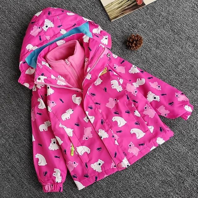 Zencart Enfants Polaire Veste Bebe Garcon Fille Sport Enfants Manteau 2 Pieces A Capuche Impermeable Coupe Vent Vetements Aut Gris Rose Red Cdiscount Pret A Porter