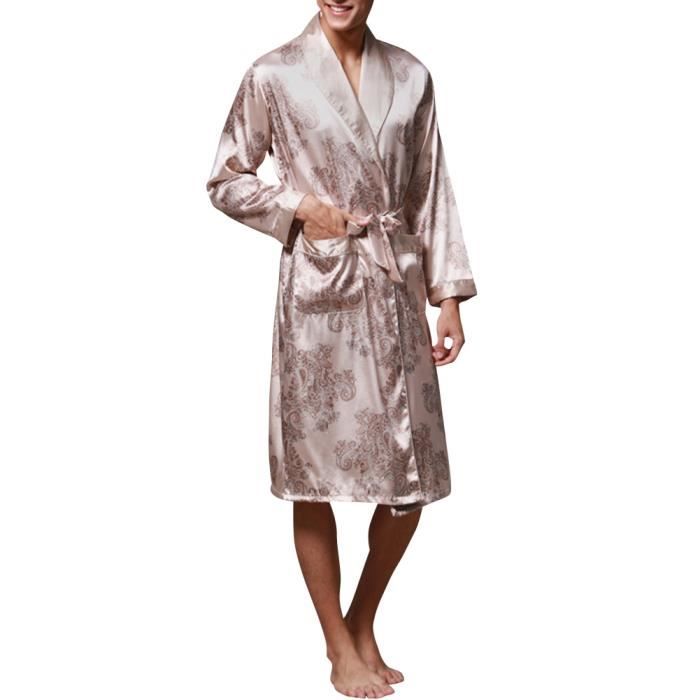 Robe De Chambre Satin Homme Achat Vente Pas Cher