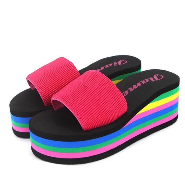 Chaussons Femme De hiver Coton Couleur noir rouge vert Confortable