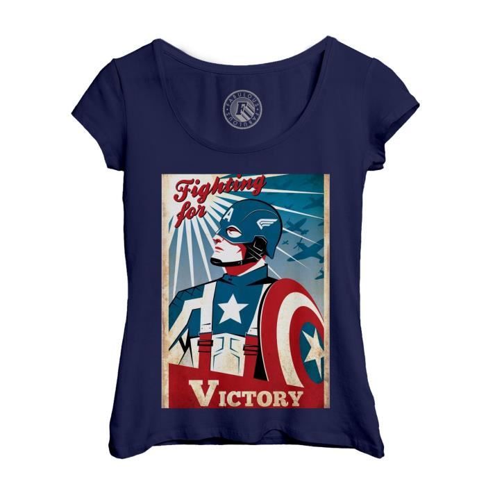 T shirt captain america femme online