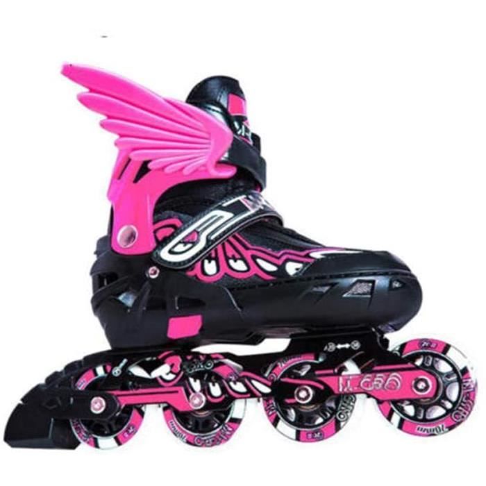 Taruor Patins à Roues alignées réglables avec Roues Lumineuses pour Enfants et Adolescents, Patins à Roues alignées pour Filles garçons (Bleu, S