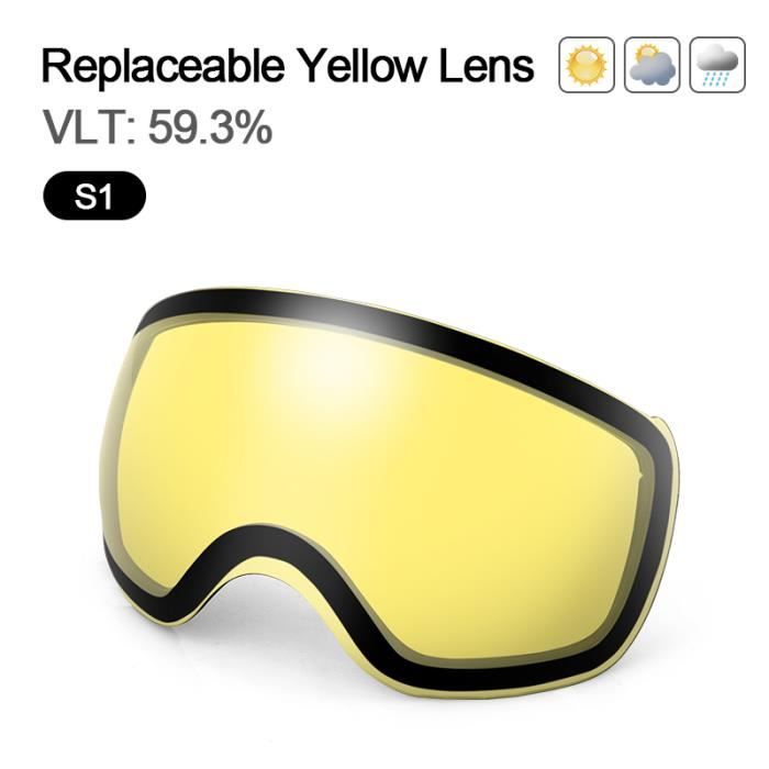 Lunettes De Ski Magnétiques Odoland - 2 écrans Interchangeables Anti