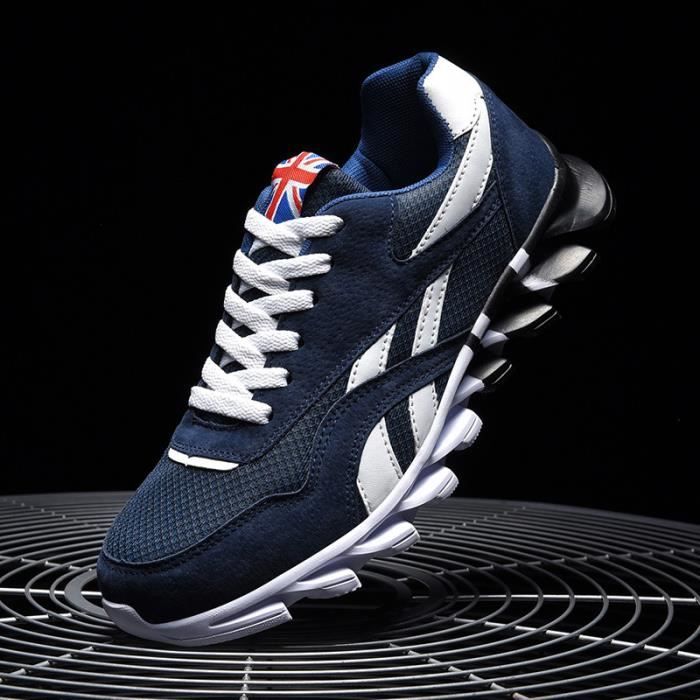 Sneakers Baskets Homme Aéré Extérieur Casual Jogging Confortable Bleu Bleu Cdiscount Chaussures