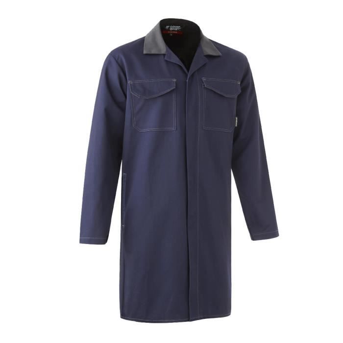 irazu blouse de travail bleu marine - coton-polyester l - 46-48