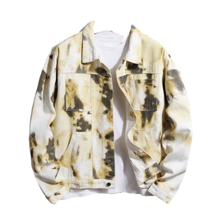 Veste En Jean Denim Co. Femme Taille 38 - Kaki/blanc Cassé - Occasion Très Bon état