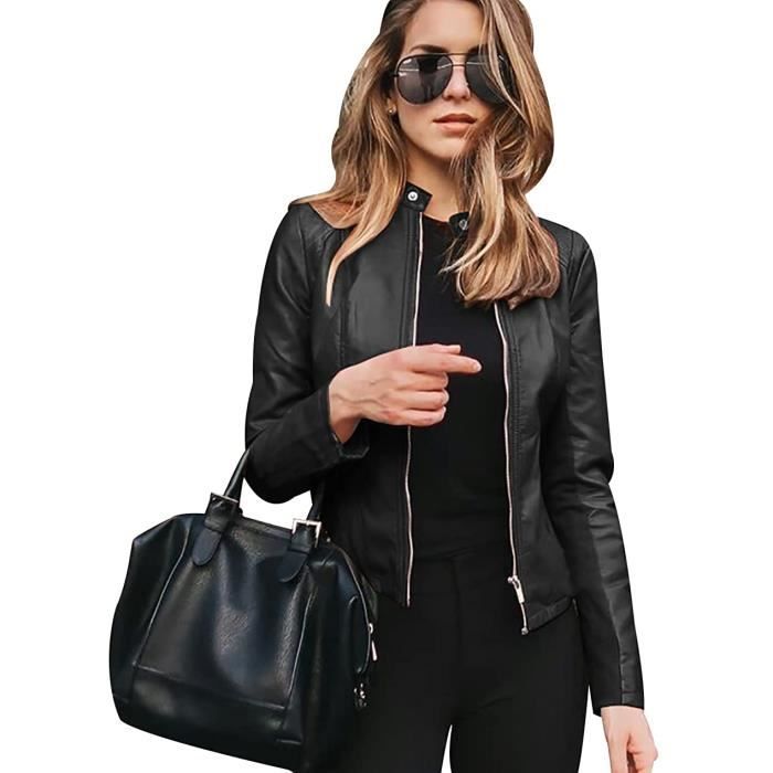 Manteau femme simili cuir clearance