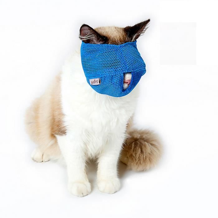Naisidier Museliere Anti Morsure Chat Museliere Ajustable Maille Respirante Les Chats De Mordre Et De Mastiquer Pour Chat Cdiscount
