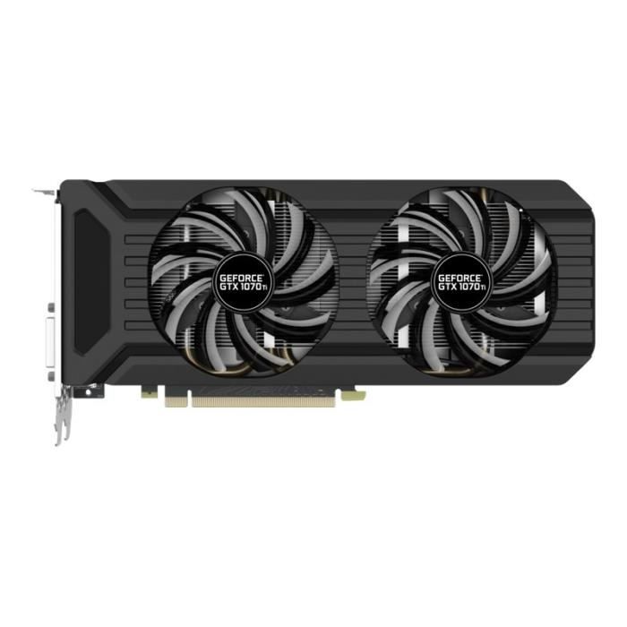 Palit GeForce GTX 1070Ti Dual Carte graphique GF GTX 1070 Ti 8 Go GDDR5 PCIe 3.0 x16 DVI HDMI 3 x DisplayPort Cdiscount Informatique