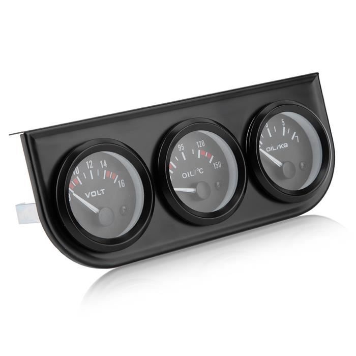 Jauge Volt-mètre Digital 52mm 7 Couleurs LED 8V-16V Style Racing - Pour Auto