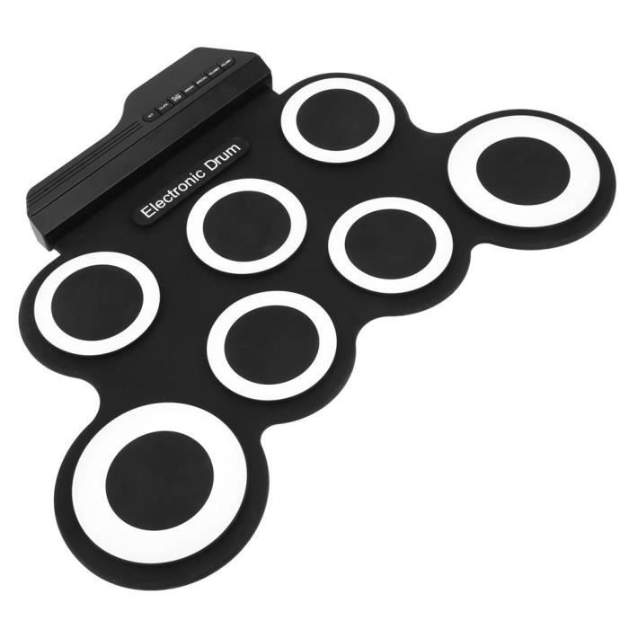Pad D'Entraînement Batterie AKLOT 30.5cm Avec Support - Pad Silicone + Baguettes 5A Pour Débutants