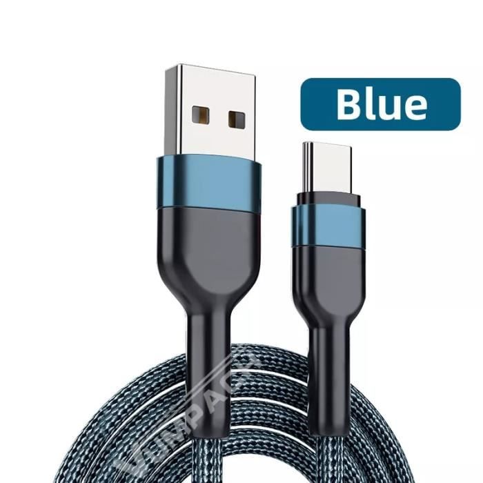 Câble USB Type-C pour recharge rapide et transfert de données,cordon de