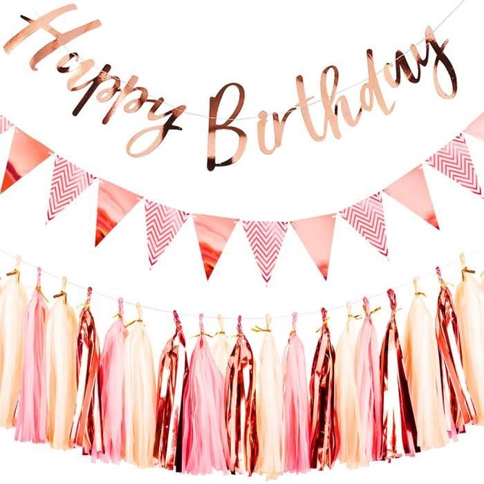 301 Rose Or Kit Decorations De Fete D Anniversaire Rose Gold