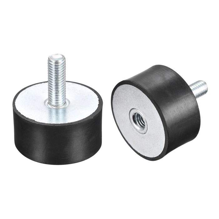 6 Silentblocs / Supports Antivibration M6 - 20x25 Mm - Caoutchouc Antichoc Pour Machines, Porte De Garage, Etc.