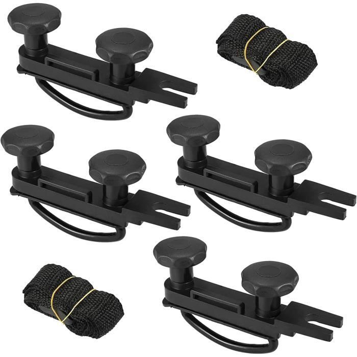 Kit Fixation Coffre De Toit Abnaok - 4 Colliers En U Acier Inoxydable - Universel Pour Voitures