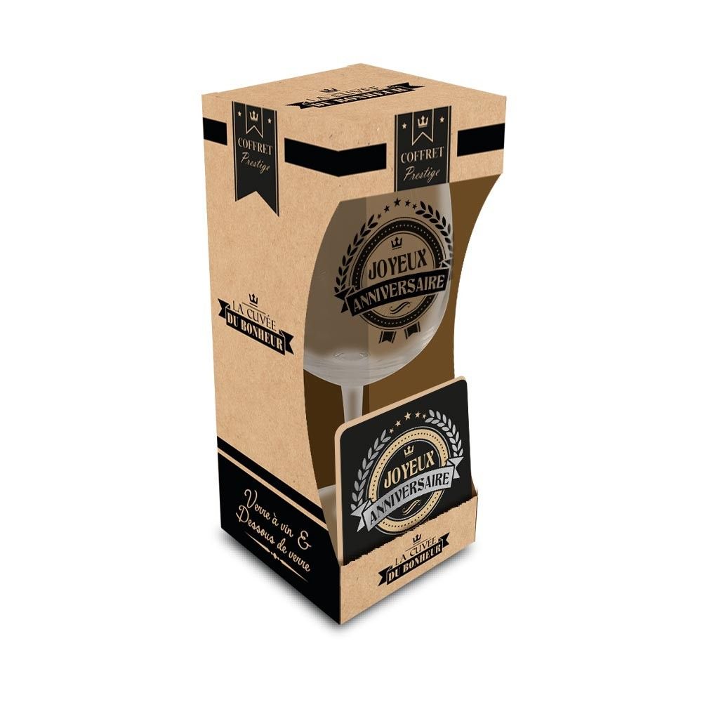 Coffret Verre A Vin Et Dessous De Verre Joyeux Anniversaire Cdiscount Maison Coffret Verre A Vin Et Dessous De Verre Joyeux Anniversaire Cdiscount Maison