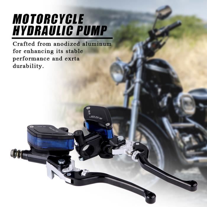 Kit Cylindre Maître Hydraulique Frein/Embrayage 7/8" Aluminium Noir Pour Moto