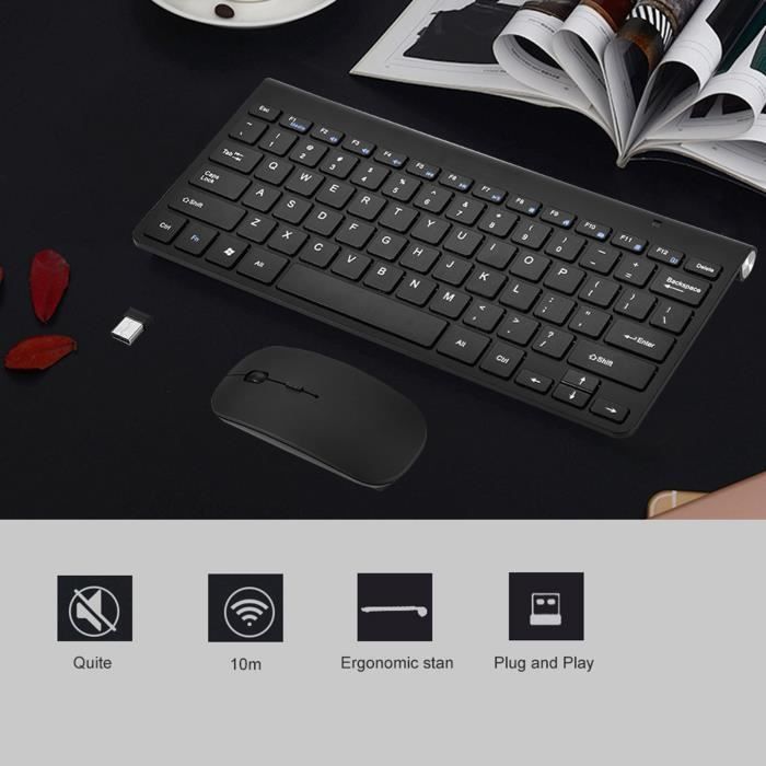 NGS Spell KIT – Clavier Et Souris Sans Fil Multi-Appareils Bluetooth/USB, AZERTY Français, 2400 DPI